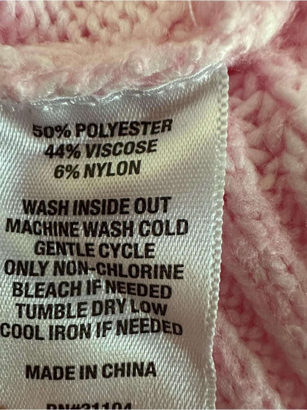 Crown & Ivy Pink Cable Knit Sweater Women’s Large Puff Sleeve Crewneck - Picture 10 of 10